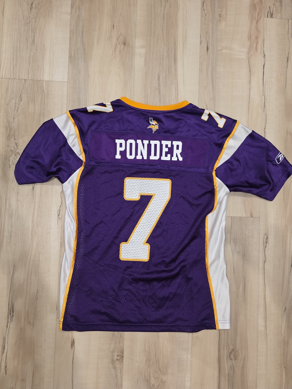 Reebok Minnesota Vikings #7 Ponder Football Jersey - Purple & White Womens‎ S